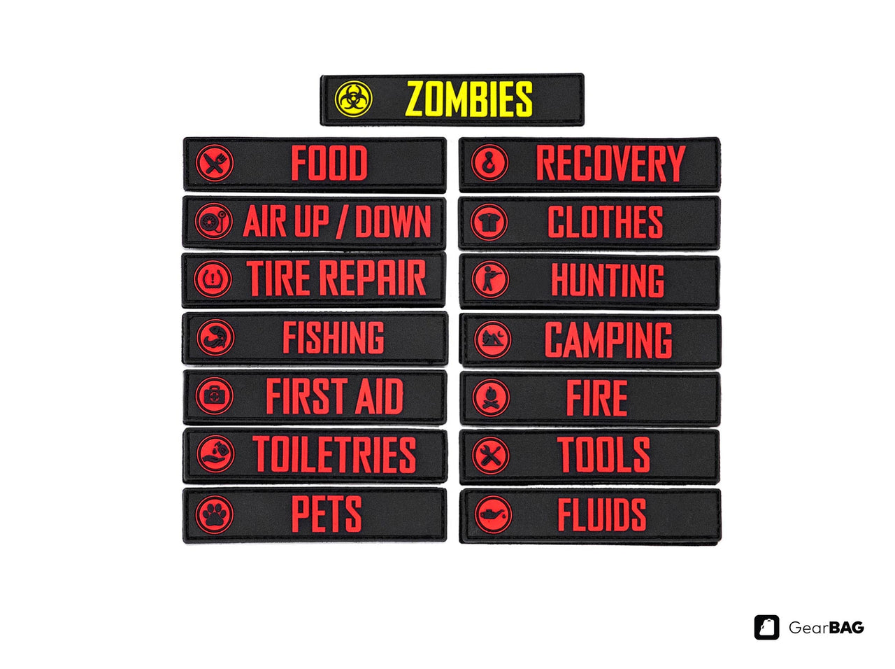 LEITNER DESIGNS GearBAG PVC Patches (Entire Set of 15 Patches)