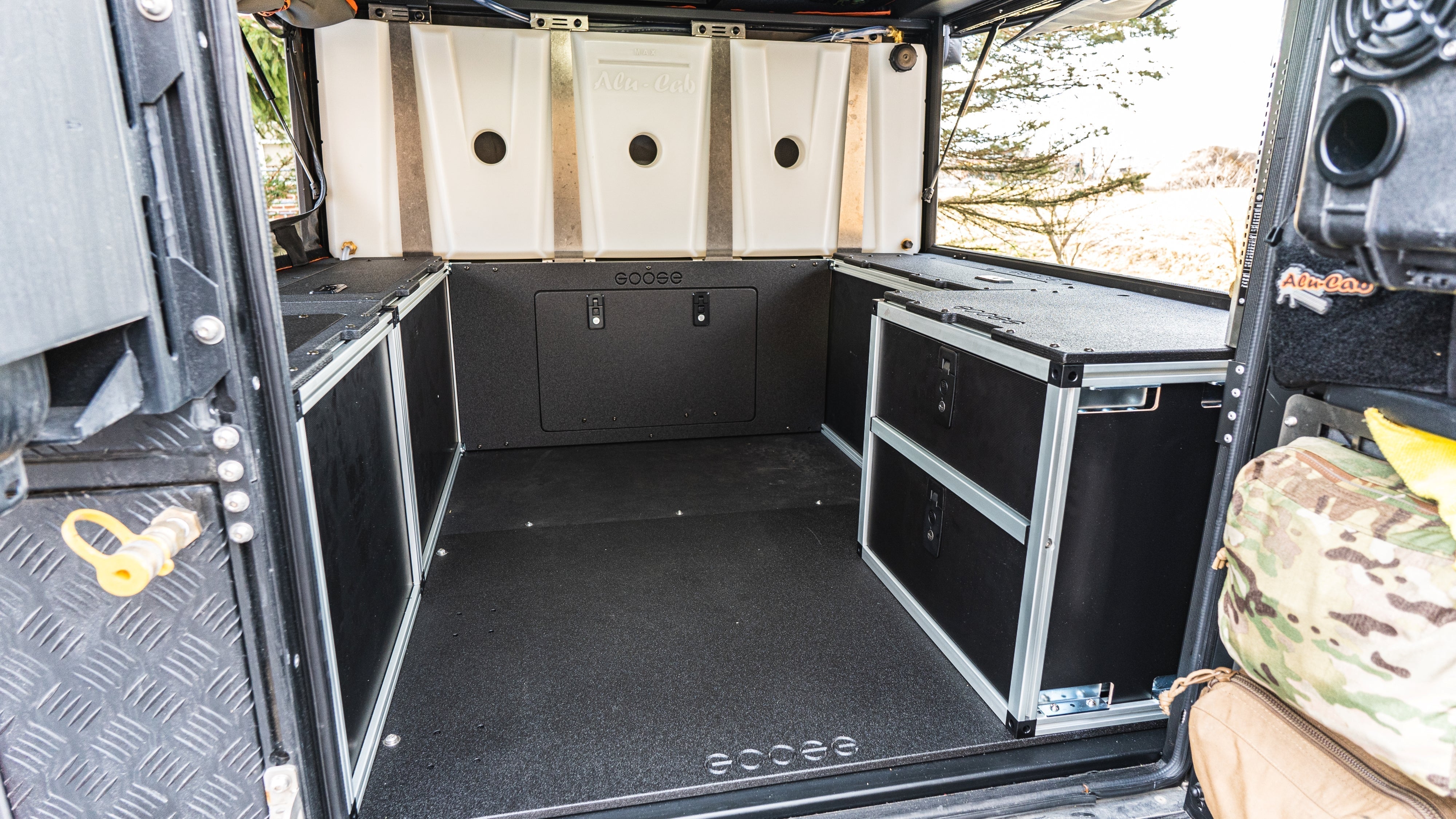 goose gear alu cab GOOSE GEAR Alu-Cab Canopy Camper V2 - Jeep Gladiator 2019-Present JT - Rear Double Drawer Module