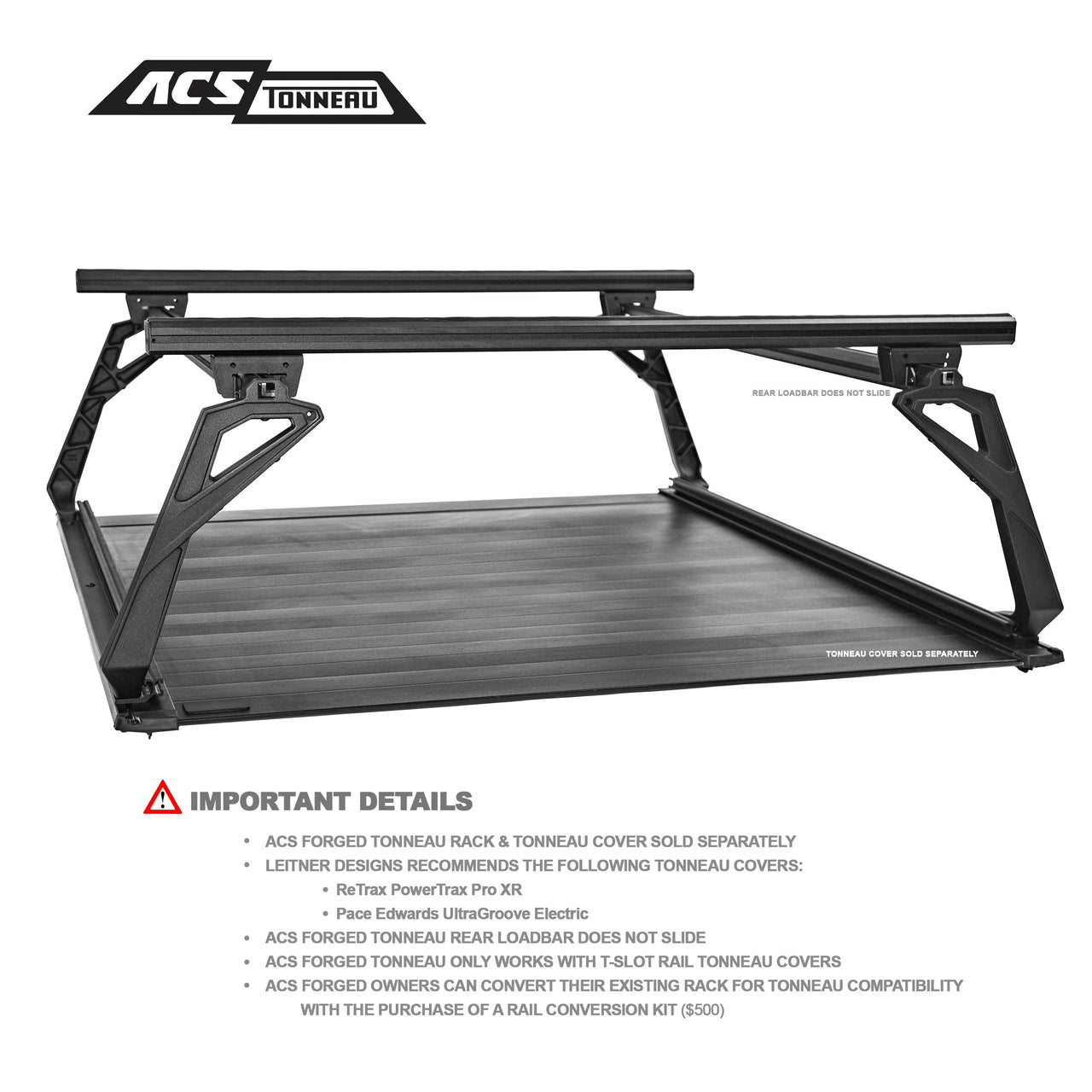 LEITNER DESIGNS ACS Forged Tonneau (Rack Only- Ford)