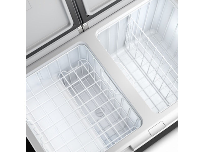 Dometic CFX3 Fridge Freezer Features- removable wire baskets for food organization