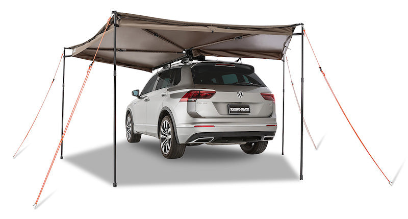 Left Side Mounted Rhino-Rack Batwing Compact Awning- 270 degree awning with guy ropes