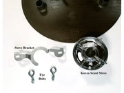 Brackets and hardware used to attach Kovea Scout Stove to Tembo Tusk Skottle