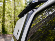 RLD Design stainless steel truck cap with side cabinet shown