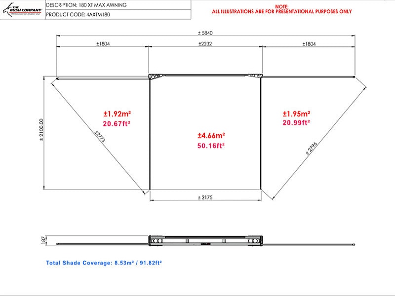 THE BUSH COMPANY 180XT Max Awning