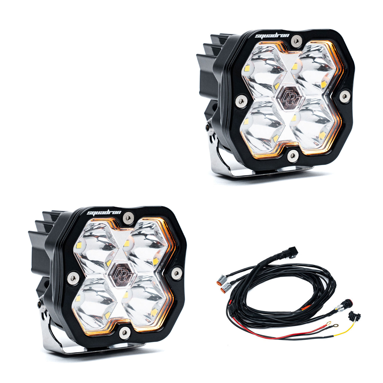 BAJA DESIGNS Squadron 2.0 Sport Black LED Auxiliary Light Pod Pair - Universal