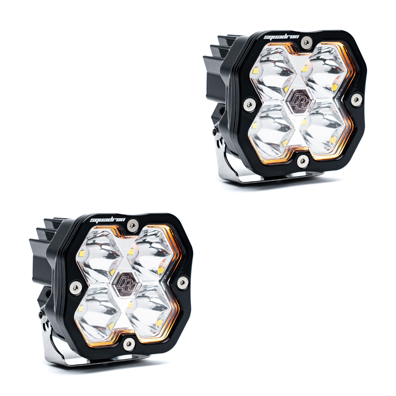 BAJA DESIGNS Squadron 2.0 Sport Black LED Auxiliary Light Pod Pair - Universal