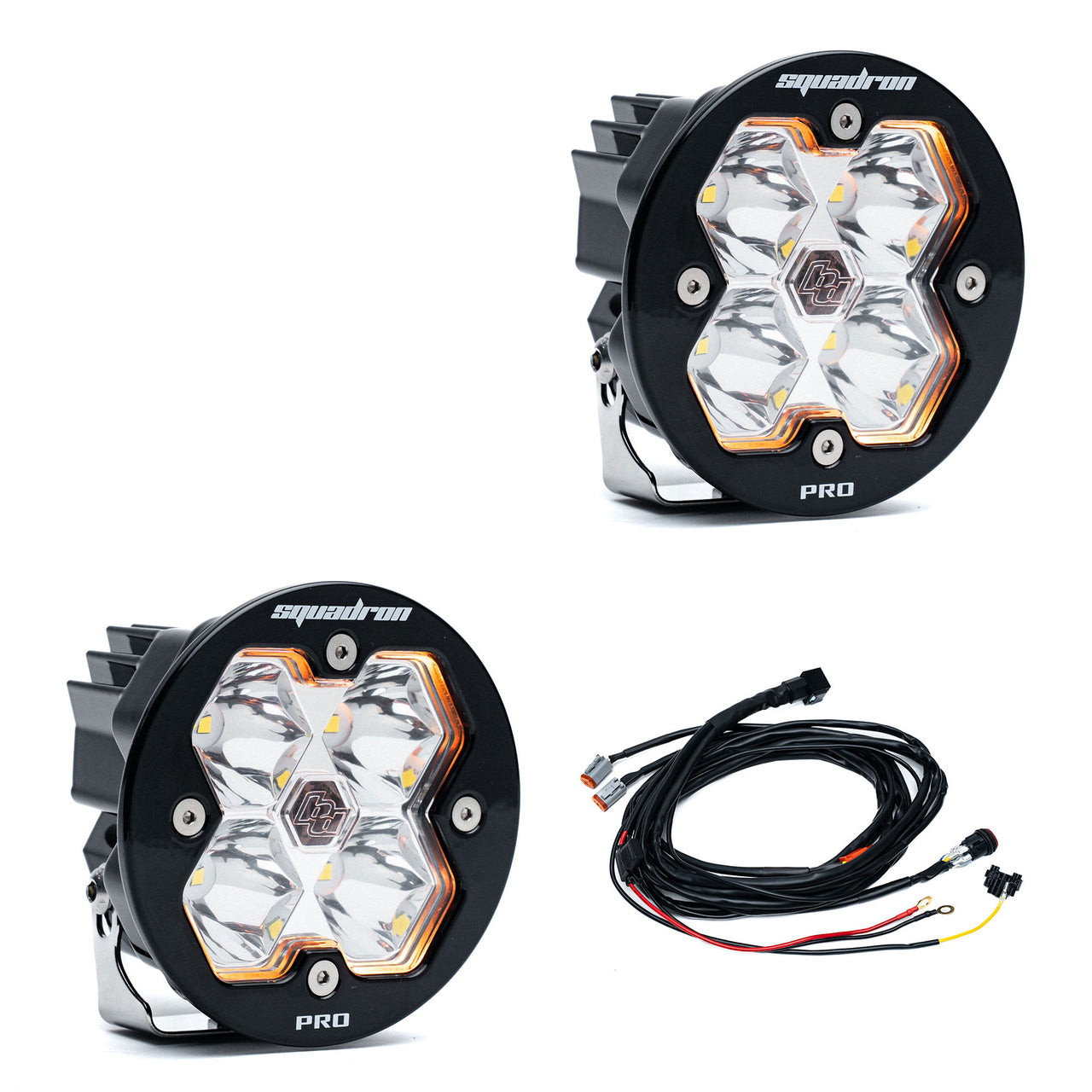 BAJA DESIGNS  Squadron-R 2.0 Pro Black LED Auxiliary Light Pod Pair - Universal