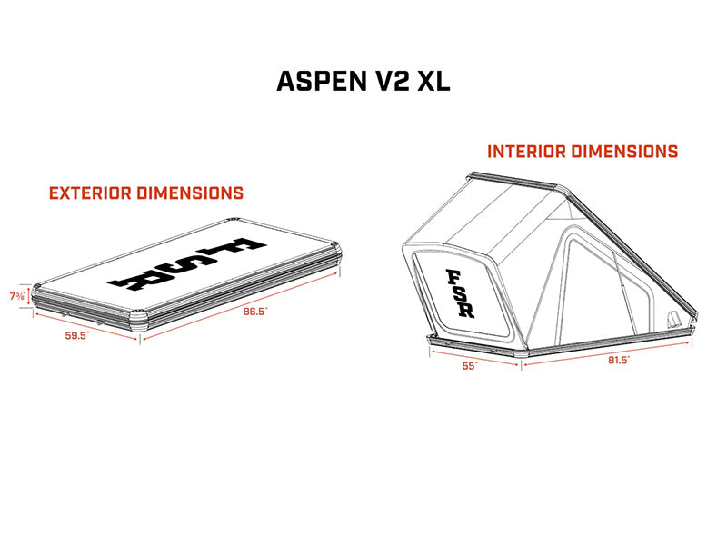 FREESPIRIT RECREATION Aspen V2 XL - Rooftop Tent