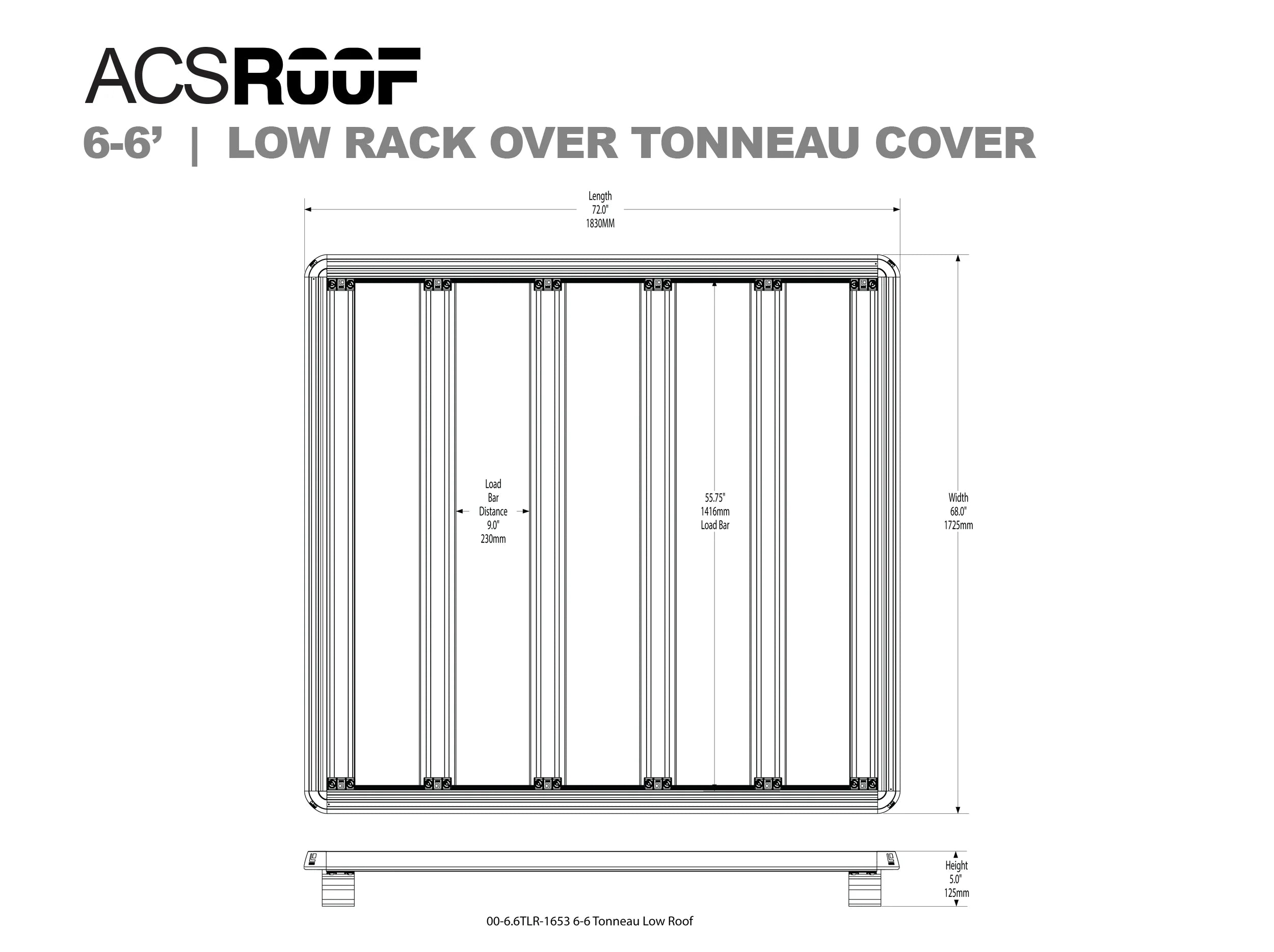 LEITNER DESIGNS ACS ROOF | Over Truck Bed Low Platform Rack