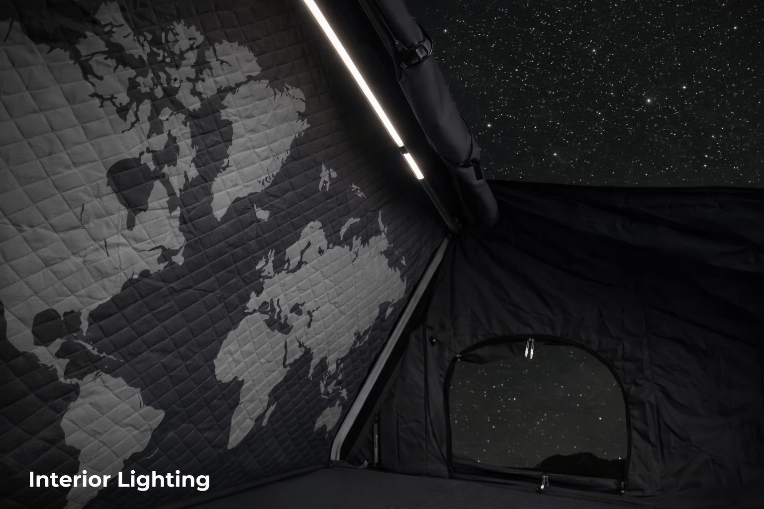 roof top tent lighting iKamper Skycamp 4.0 Quad Roof Top Tent No Mattress