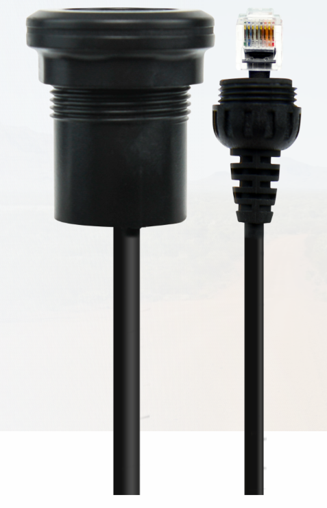 GME US IP67 Microphone Extension Lead (6 1/2ft) with Panel Mount – Suit XRS-390C