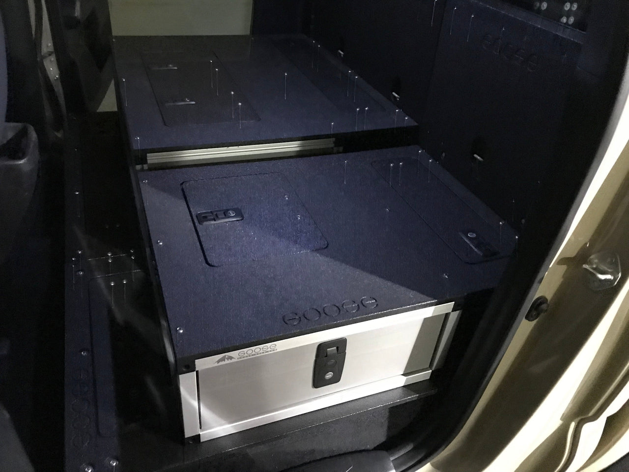 GOOSE GEAR Toyota Tacoma 2005-Present 2nd and 3rd Gen. Double Cab - Second Row Single Drawer Module - 40% Driver Side