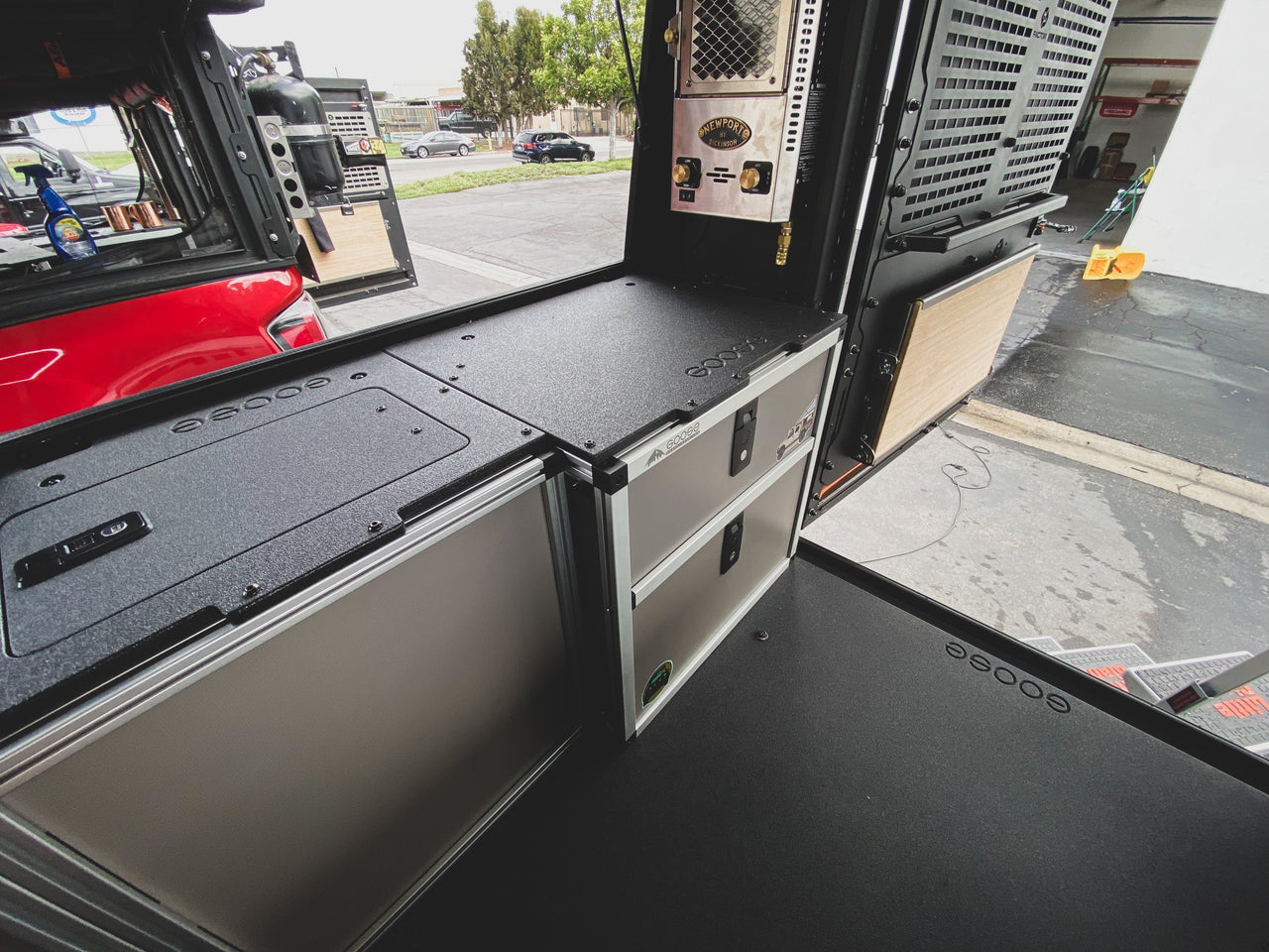 GOOSE GEAR Alu-Cab Alu-Cabin Ram 2500 & 3500 2019-Present 5th Gen - Rear Double Drawer Module