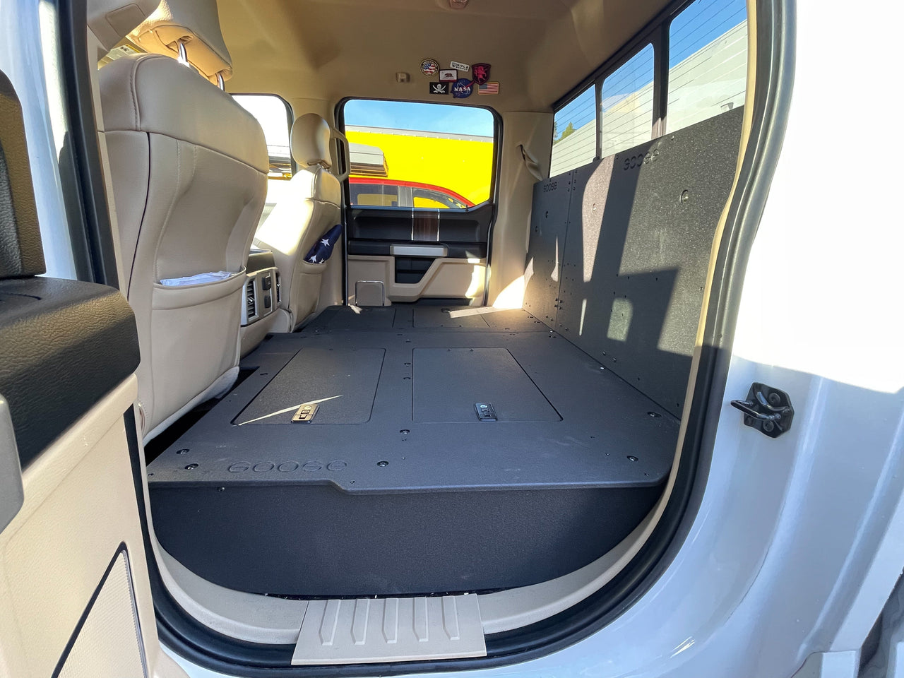 GOOSE GEAR Ford Super Duty F250, F350, & F450 2017-Present 4th Gen. Crew Cab - Second Row Seat Delete Plate System