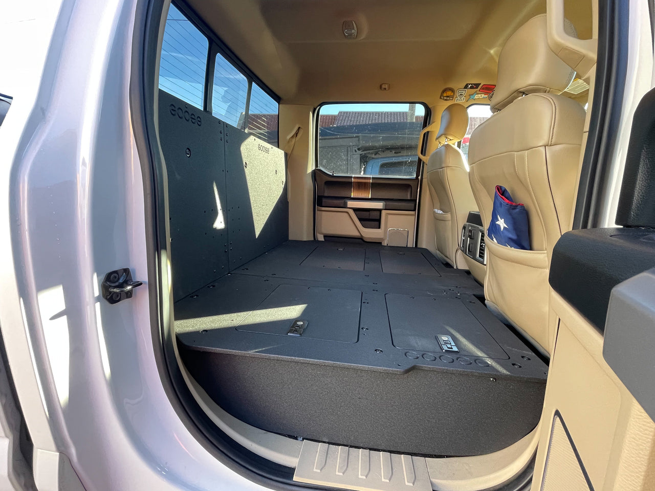 GOOSE GEAR Ford Super Duty F250, F350, & F450 2017-Present 4th Gen. Crew Cab - Second Row Seat Delete Plate System