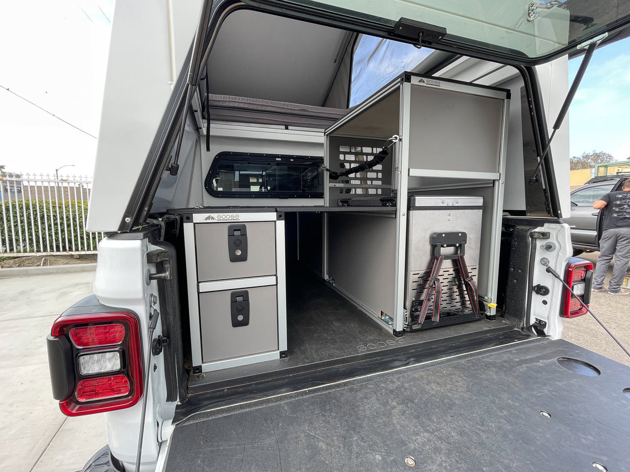 GOOSE GEAR Goose Gear Camper System - Midsize Truck 5Ft. and 6Ft.  Bed - Passenger Side Rear Icebox Module