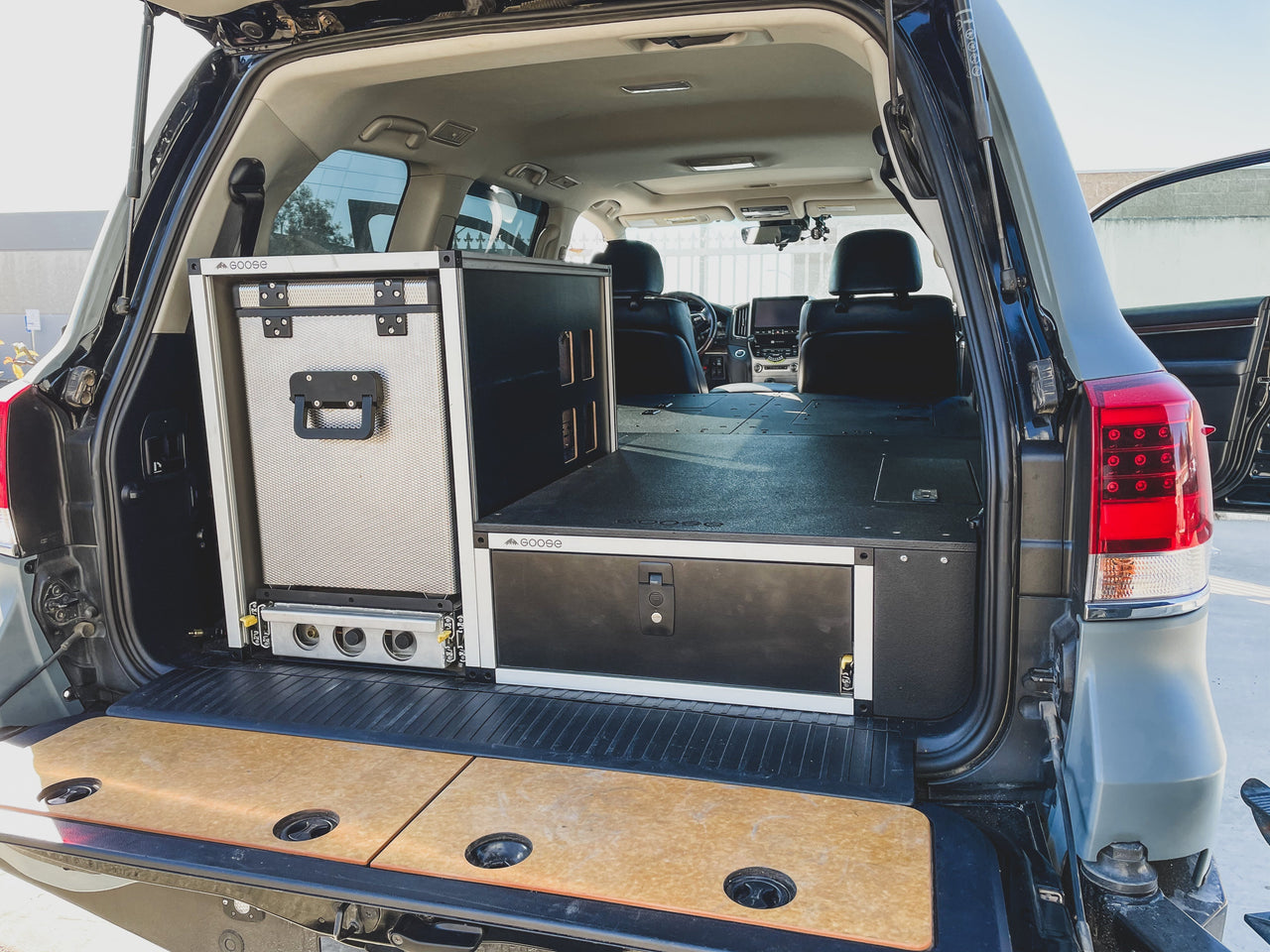GOOSE GEAR Toyota Land Cruiser 2008-2021 200 Series - Single Drawer with Fitted Top Plate - 19-3/16"W x 9-1/2"H x 40"D