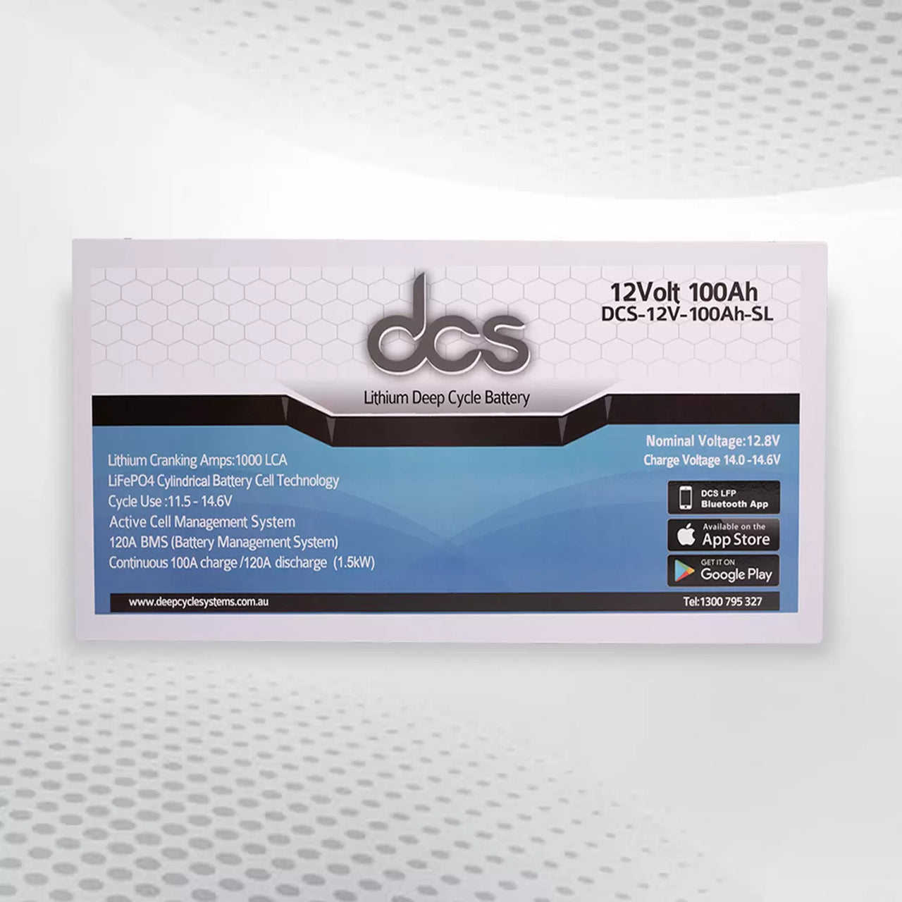 DCS 12v 100AH Super Slim Deep Cycle Lithium Iron Phosphate (LiFePo4) Battery