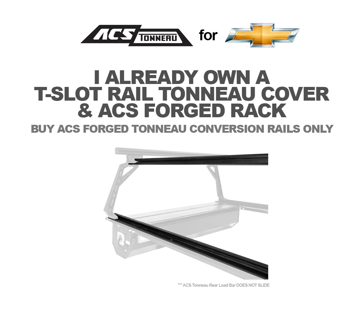 LEITNER DESIGNS ACS Forged Tonneau (Rails Only- Chevrolet)
