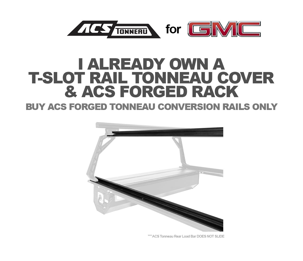 LEITNER DESIGNS ACS Forged Tonneau (Rails Only- GMC)