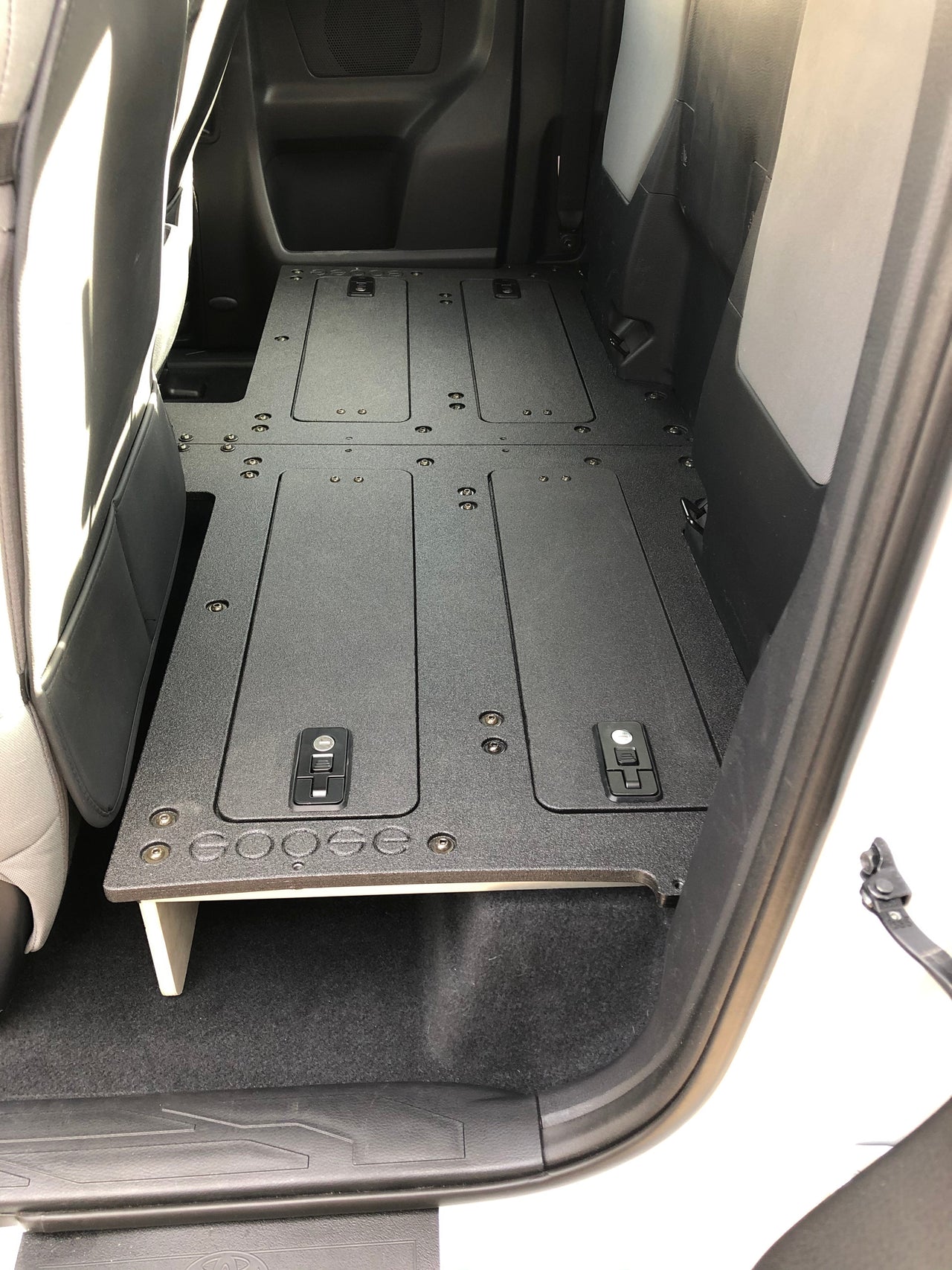 GOOSE GEAR Toyota Tacoma 2016-Present 3rd Gen. Access Cab with Factory Seats - Second Row Seat Delete Plate System