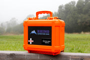 Daytripper First Aid Kit for off road adventures contained in heavy duty waterproof dustproof orange case