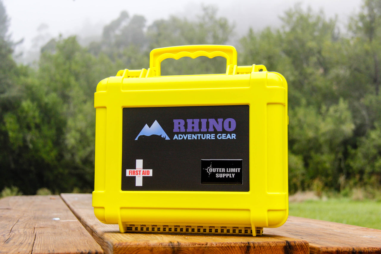 Weekend Warrior First Aid Kit for overland adventures contained in heavy duty waterproof yellow case