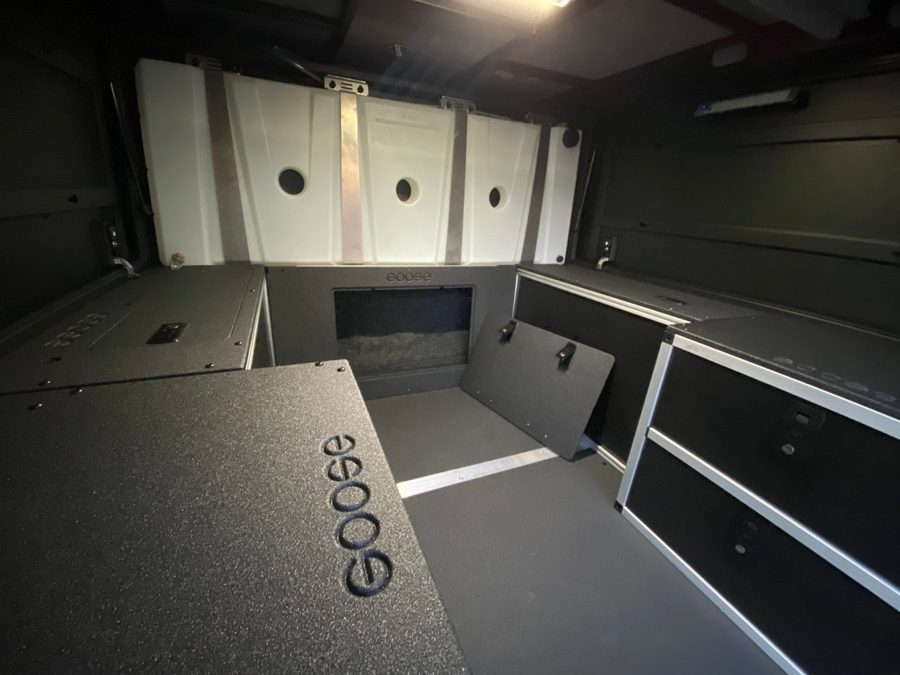 GOOSE GEAR Alu-Cab Canopy Camper - Toyota Tacoma 2005-Present 2nd & 3rd Gen. - Lower Bulkhead Panel