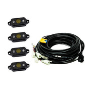 Baja Designs Amber LED Rock Light Kit with 4 LEDs and wiring