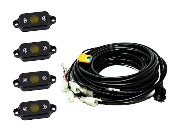 BAJA DESIGNS LED Rock Light Kit (4x LED Lights + Wiring)
