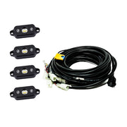 Baja Designs Red LED Rock Light Kit with 4 LEDs and wiring
