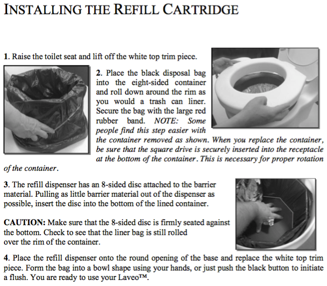 DRY FLUSH Refill Cartridges (3-pack) How to install.