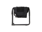 Front Runner Expander Chair all black camping chair shown folded up into small portable configuration
