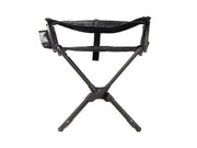 Front Runner Expander Chair all black camping chair shown expanding into full sized chair