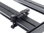 Front Runner hard shell tent mounting brackets shown assembled and attached to crossbar