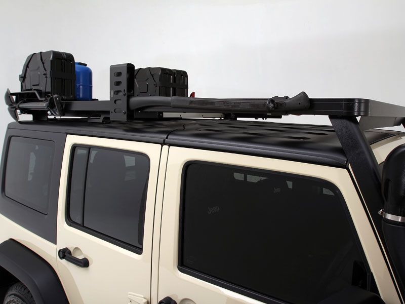 Front Runner SlimLine II Full Size Extreme Roof Rack Kit on Jeep JKU side profile