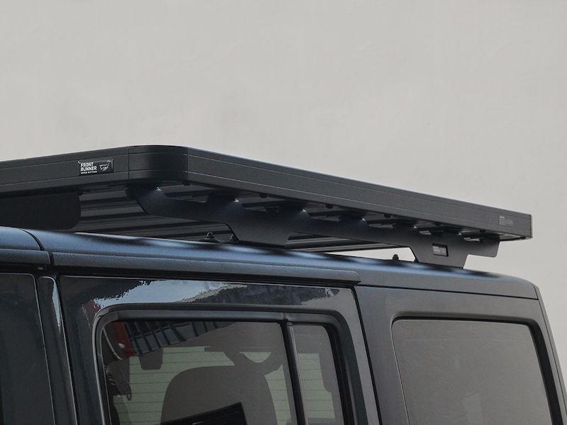 Front Runner SlimLine II Half Size Extreme Roof Rack Kit on Jeep JKU side view