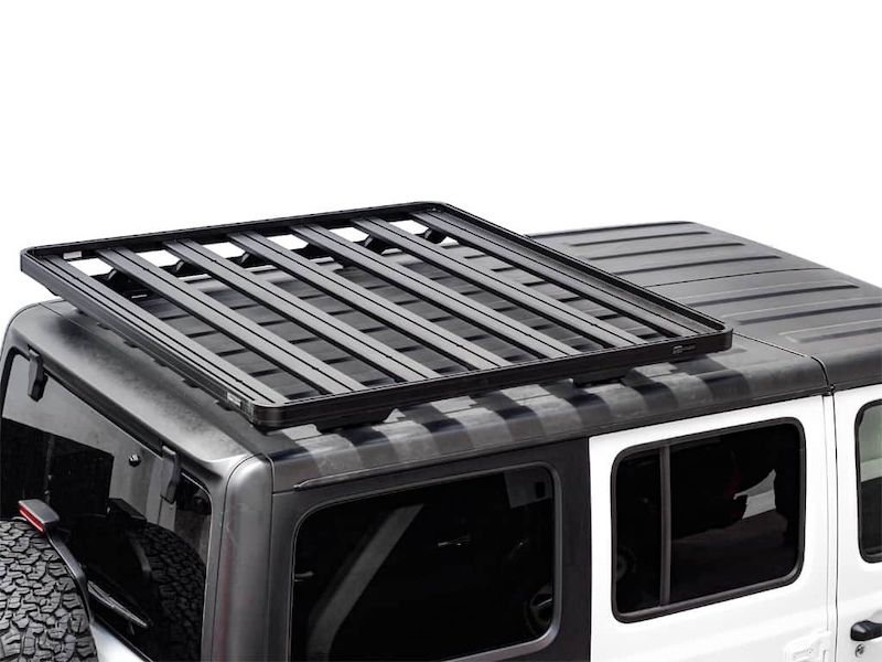 Front Runner SlimLine II Half Size Extreme Roof Rack Kit on Jeep JLU overhead view