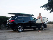 Front Runner SlimLine II Roof Rack Kit on Subaru Outback with surfboards