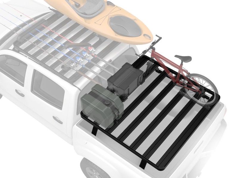 Front Runner SlimLine II Universal Fit Bed Rack Kit with bike and jerry cans