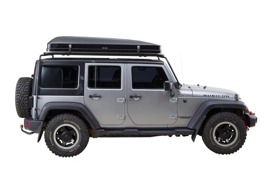 ikamper skycamp 2.0 roof top tent on jeep rubicon closed rtt side view