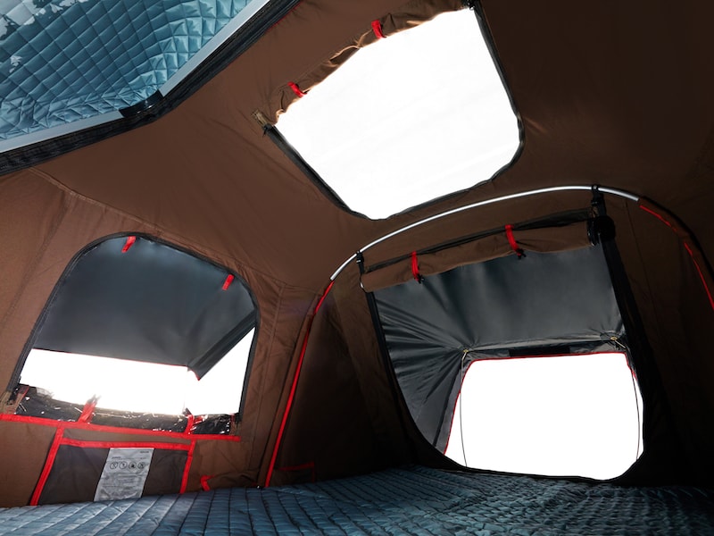 iKamper Skycamp Mini Roof Top Tent interior and entrance door