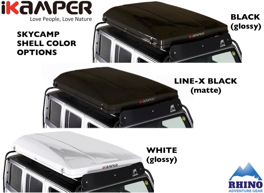iKamper Skycamp 2X 2-person Roof Top Tent fiberglass hard shell color options