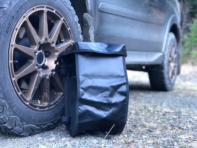 black PVC adventure bag