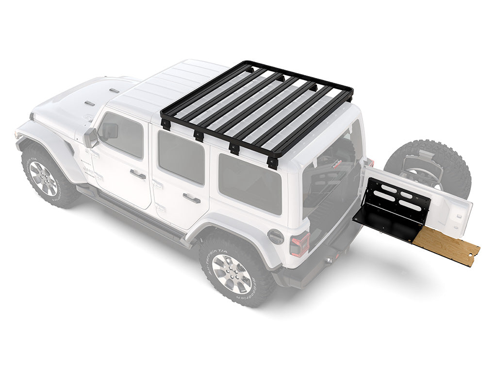 FRONT RUNNER Jeep Wrangler JL 4 Door (2018-Current) Slimline II 1/2 Roof Rack w/Drop Down Table Kit