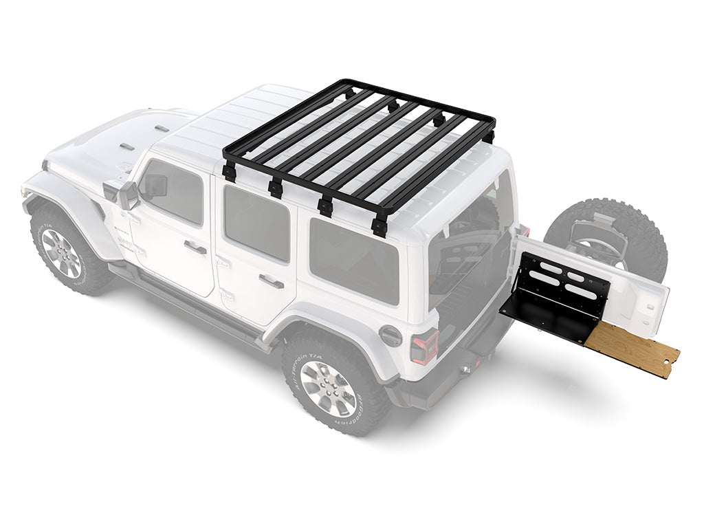 FRONT RUNNER Jeep Wrangler 4xe (2021-Current) Slimline II 1/2 Roof Rack w/Drop Down Table Kit / Tall