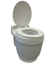 DRY FLUSH Laveo dry flush toilet that is portable, waterless, odorless and chemical free 