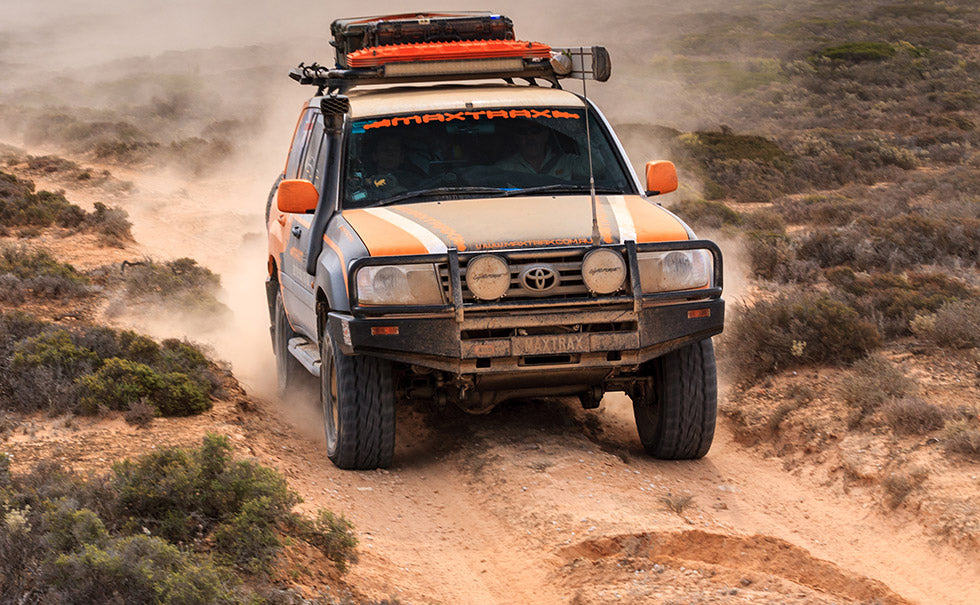 maxtrax recovery boards mounted on off road vehicle