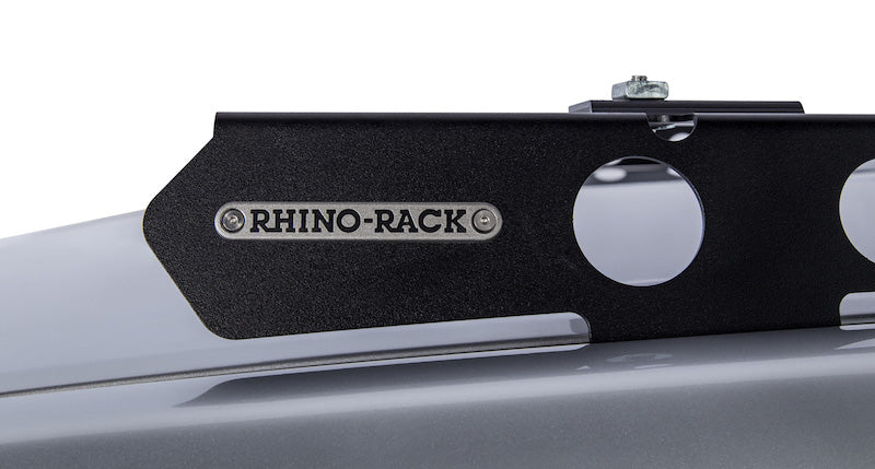 Rhino Rack Backbone Mounting System for Land Cruiser 200 Series detail of Rhino Rack logo