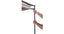 Hands unfolding Batwing Awning leg and extending to set height of leg